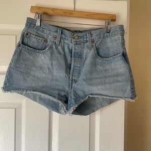 Levi's Light Blue Denim Jean Shorts
